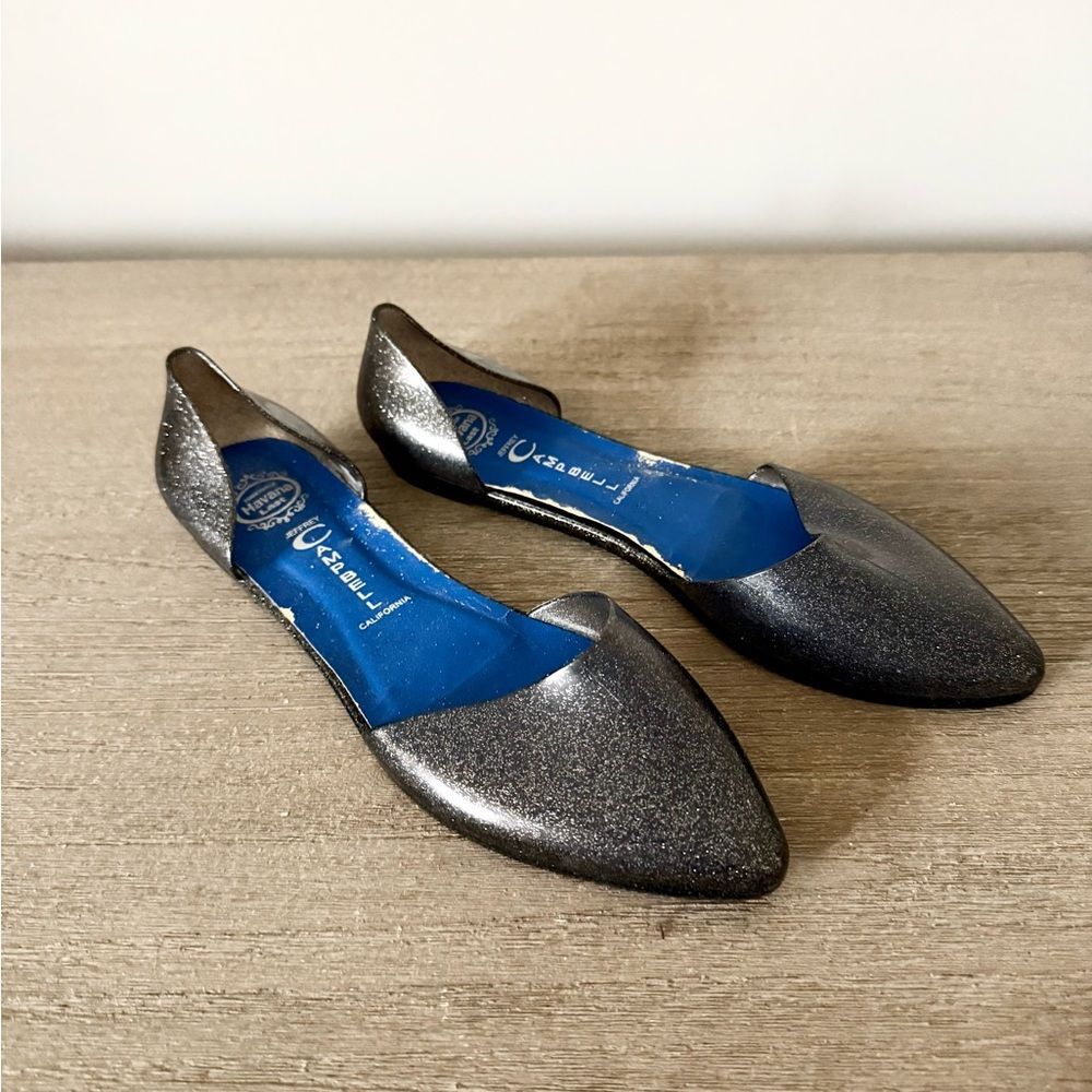 Jeffery Campbell Havana D’Orsay Flat in Black Sparkle - Size 7